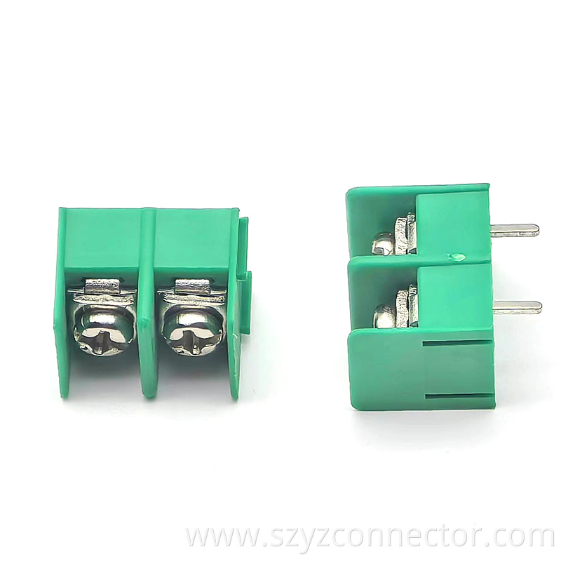 Green wiring terminal block
